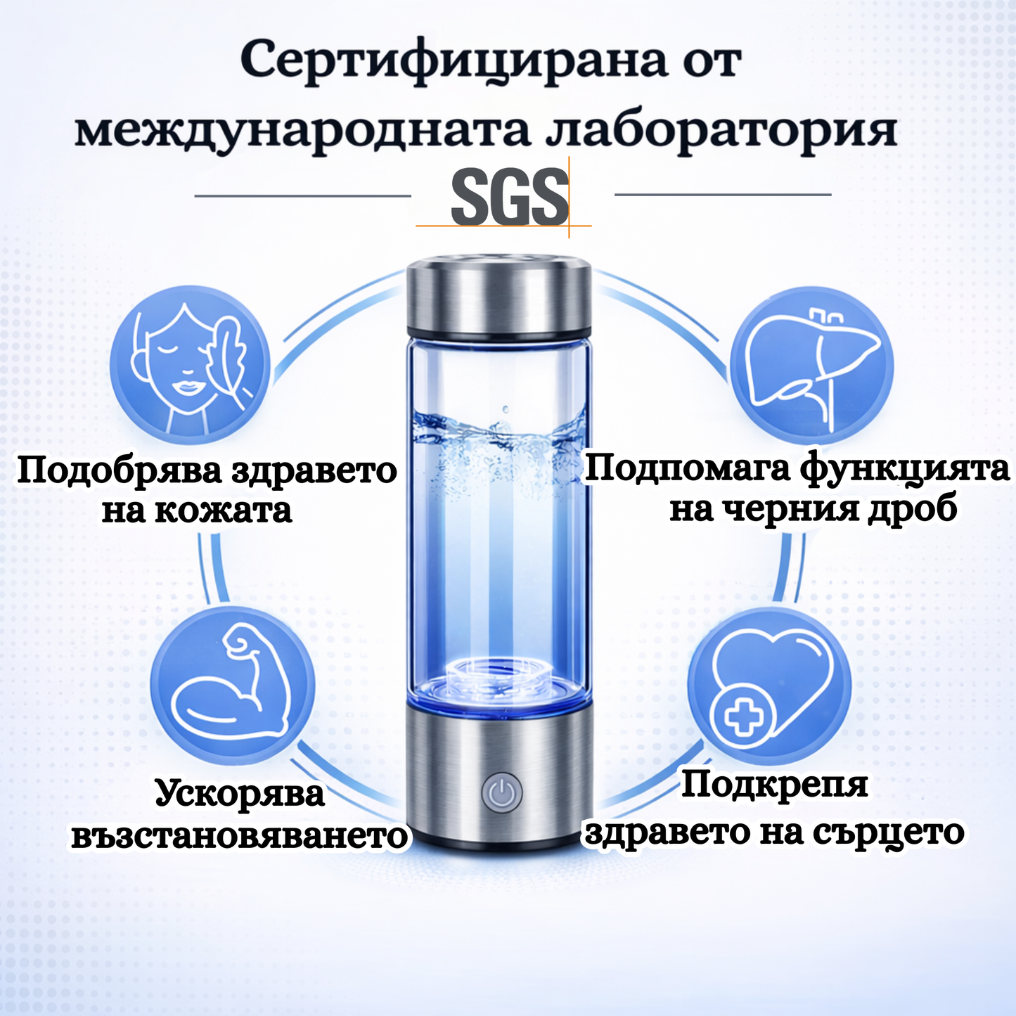 Инфографика за ползите на водородната алкална вода за здравето