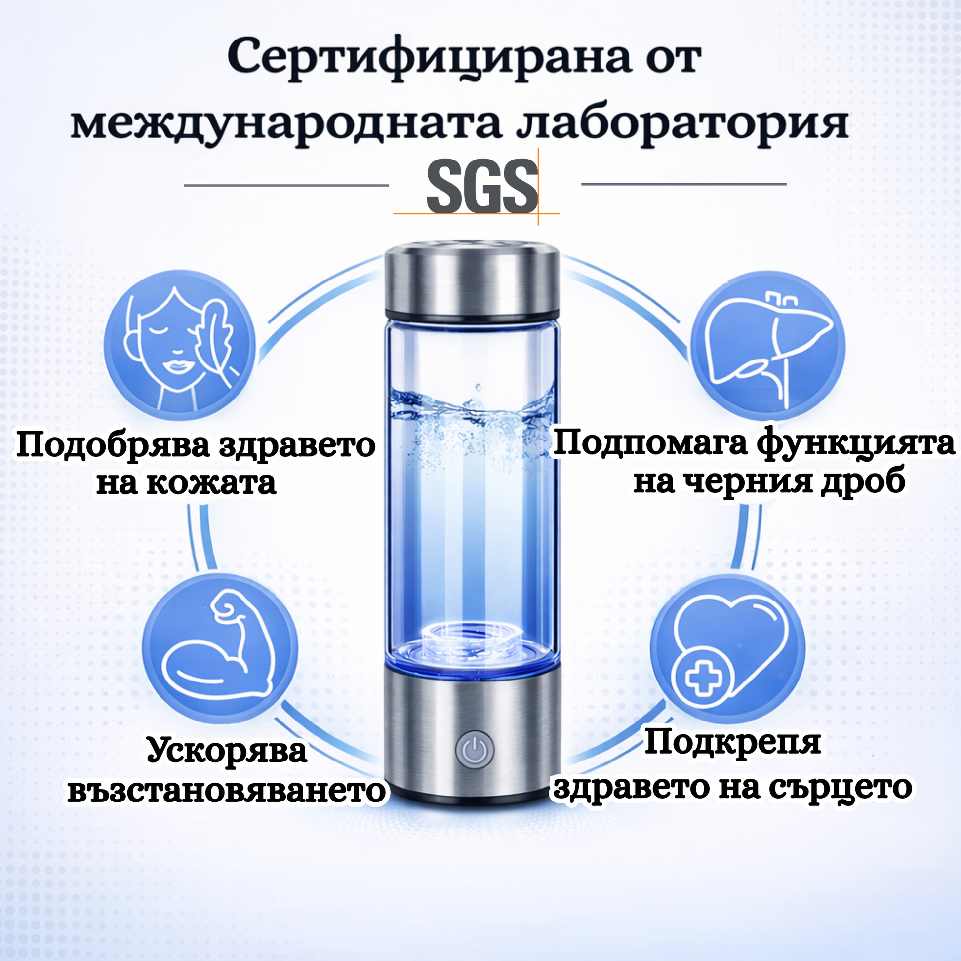 Инфографика за ползите на водородната алкална вода за здравето
